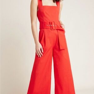Anthropologie Red Jumpsuit - Size 8 - NWT!